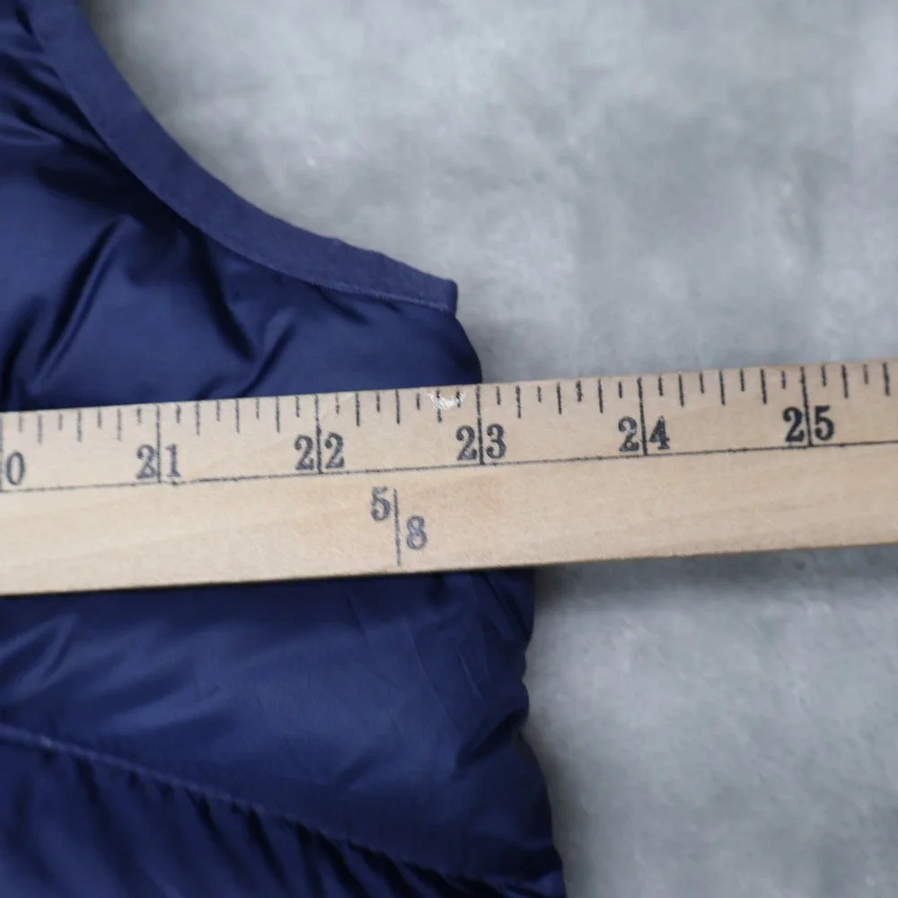 Eddie Bauer Down Vest‎ Mens Large Blue EB800 Puffer Quilted Outdoor Insulated